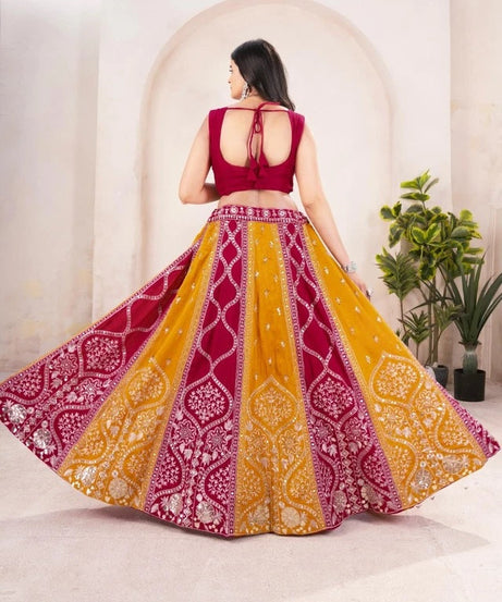 Function Premium Georgette Wedding Stitched Lehenga Blouse With Dupatta 15-MA