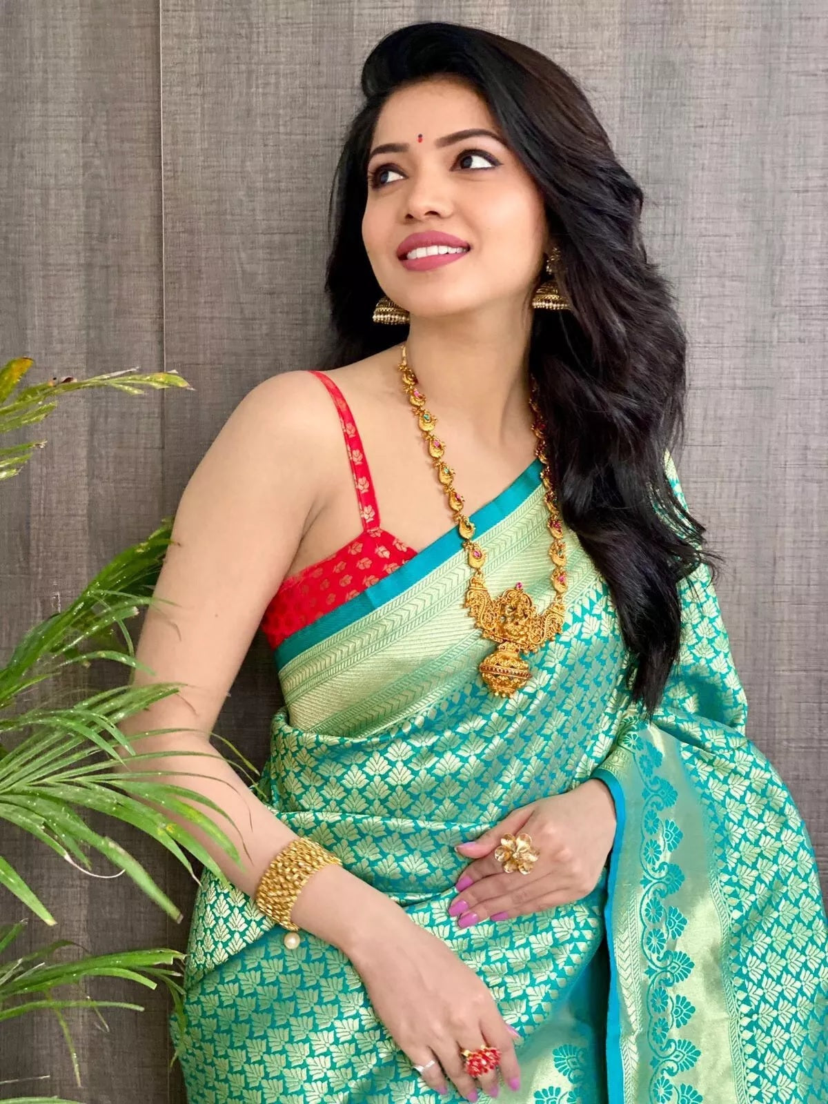 Designer Classic Look Pure Silk Saree, Indian Wedding Sari Blouse