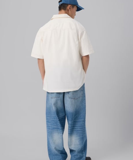 Utility Zipper Off-White Oversized Shirts