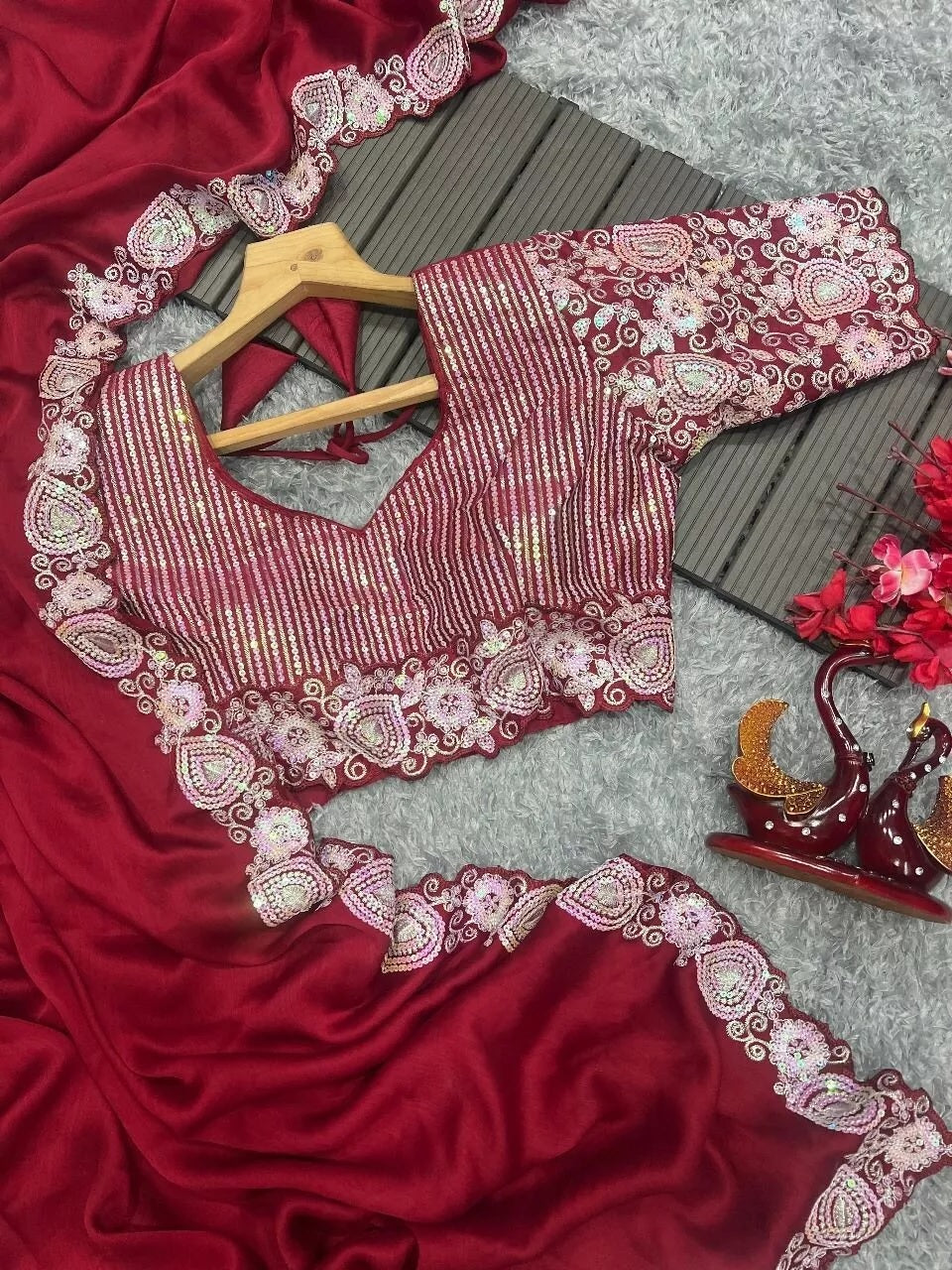 Soft Black Rangoli Silk Classic Wedding Saree,Party Wear Stylish Sari