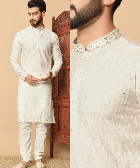 Premium Silk Kurta Pajama Set For Men's, Wedding Wear Pair For Men's