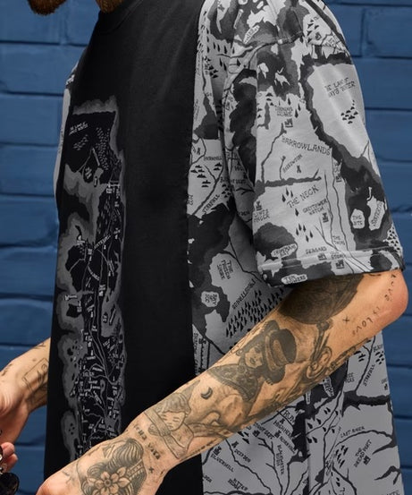 House Of Dragon Map Oversized T-Shirts