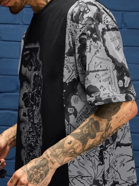 House Of Dragon Map Oversized T-Shirts