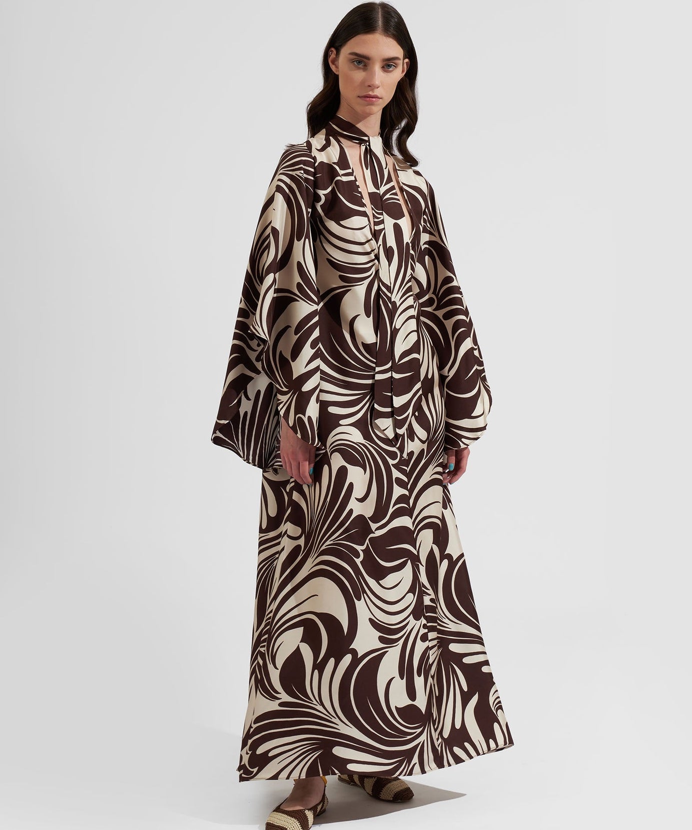 Premium Persian Silk Casual Wear Women's Long Kaftan