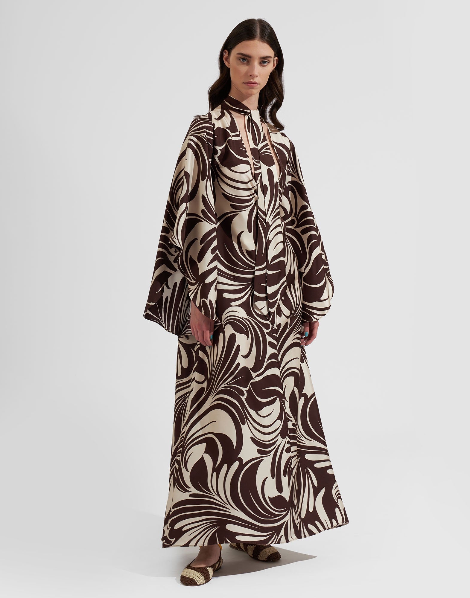 Premium Persian Silk Casual Wear Women's Long Kaftan