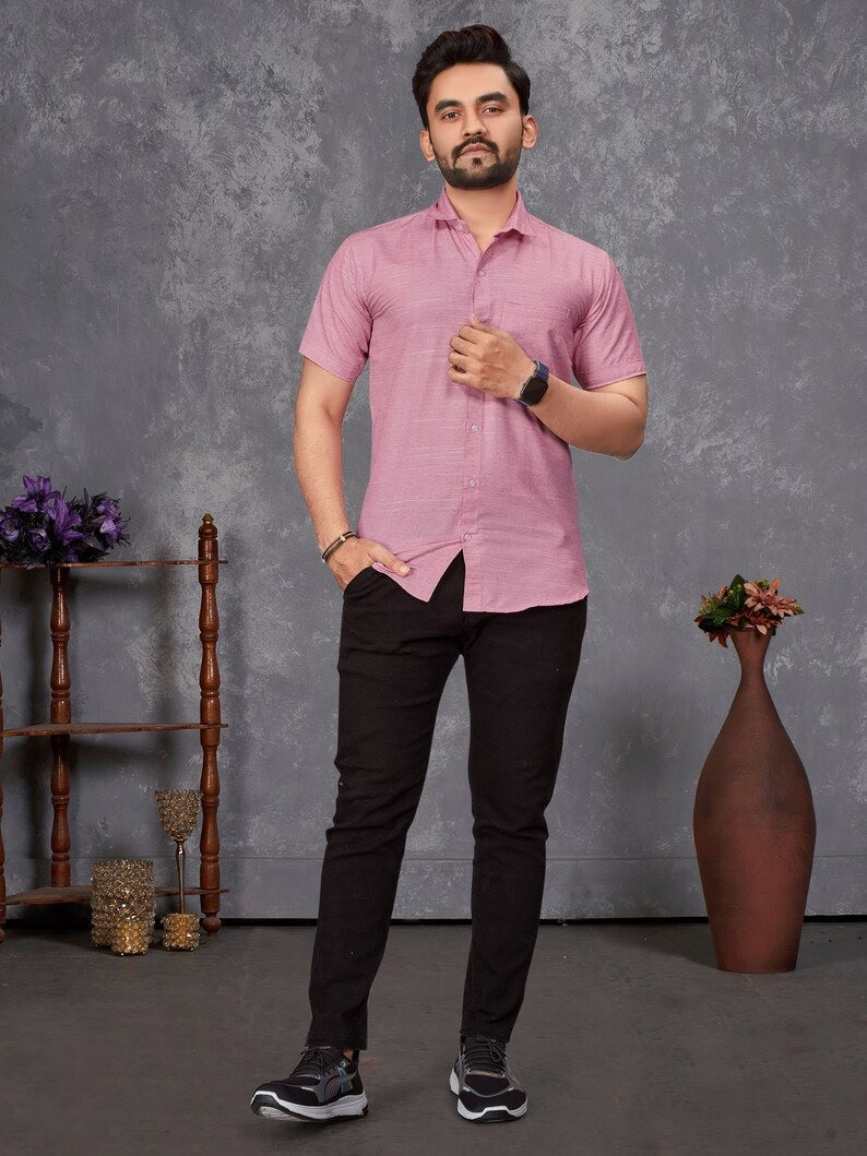 Premium Slub Cotton Shirt For Men's