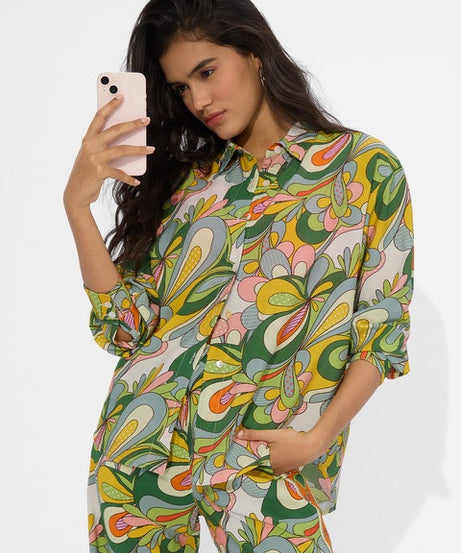 TSS Originals Modern Paisley Women Boyfriend Shirts