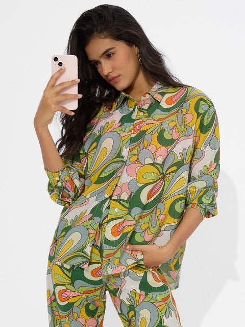 TSS Originals Modern Paisley Women Boyfriend Shirts