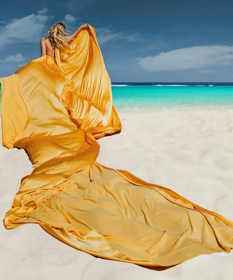 Flying Dress For Photoshoot Asymmetrical Flying Dress Engagement Dress