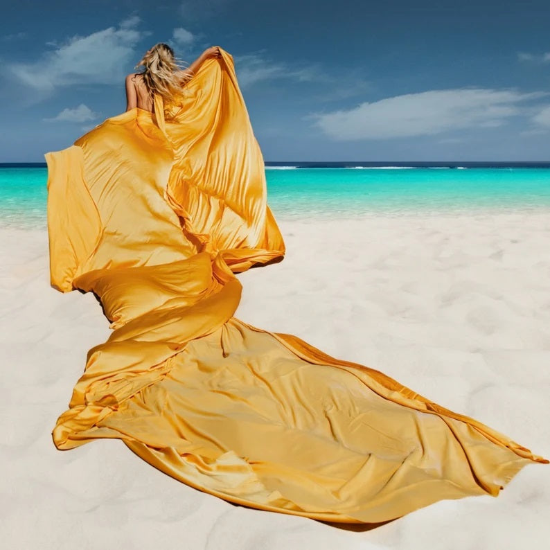 Flying Dress For Photoshoot Asymmetrical Flying Dress Engagement Dress