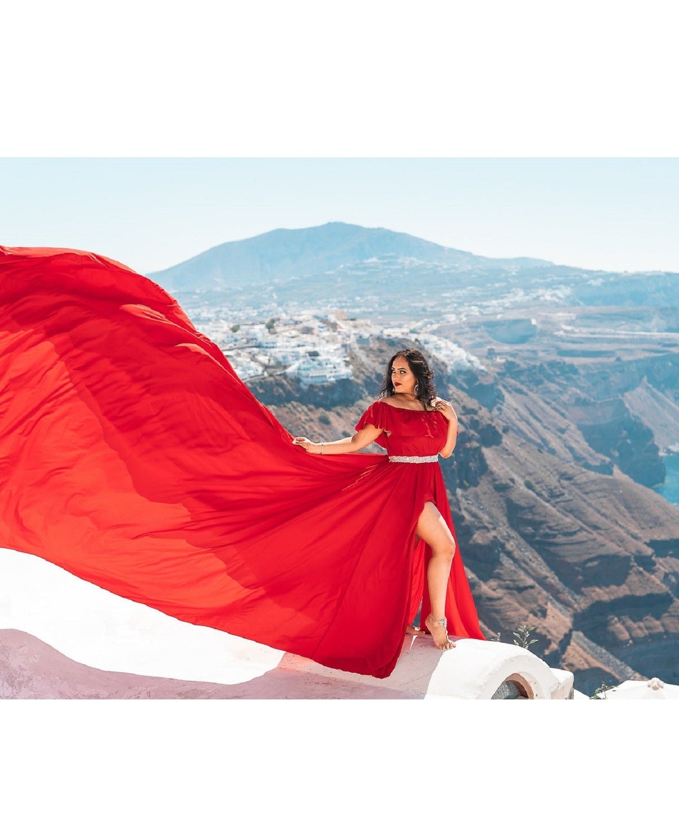 Long Flying Satin Dress For Photoshoot, Dress for Wedding