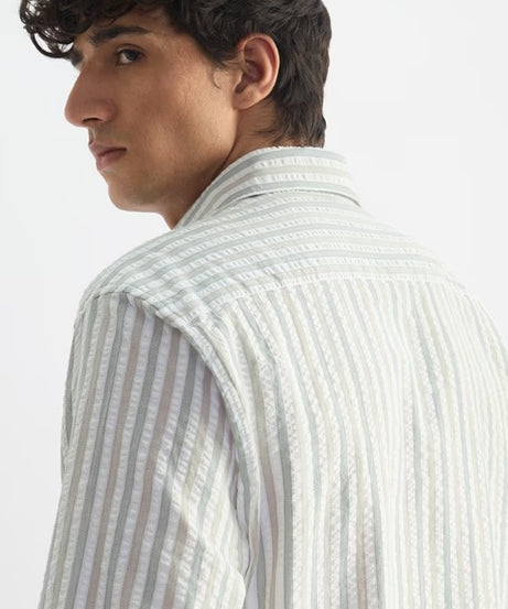 Seersucker Pine Men Textured Shirts