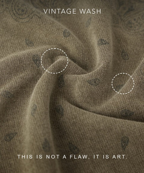 Hooded Olive Paisley Hooded T-Shirts