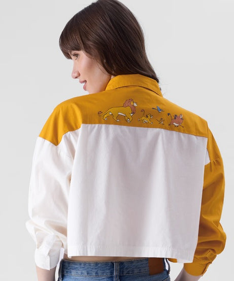 The Lion King Women Oversized Cropped Shirts