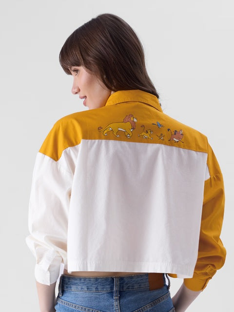 The Lion King Women Oversized Cropped Shirts