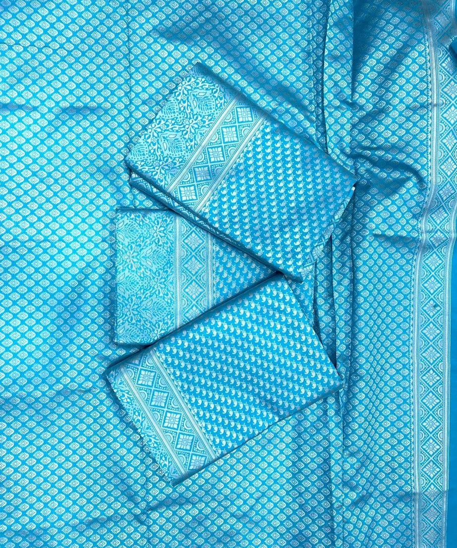 Soft Lichi Silk Cloth Saree With Blouse