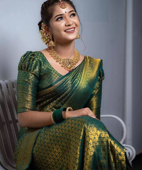 Soft Lichi Silk Rich Pallu & Jacquard Work