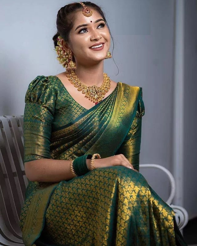 Soft Lichi Silk Rich Pallu & Jacquard Work