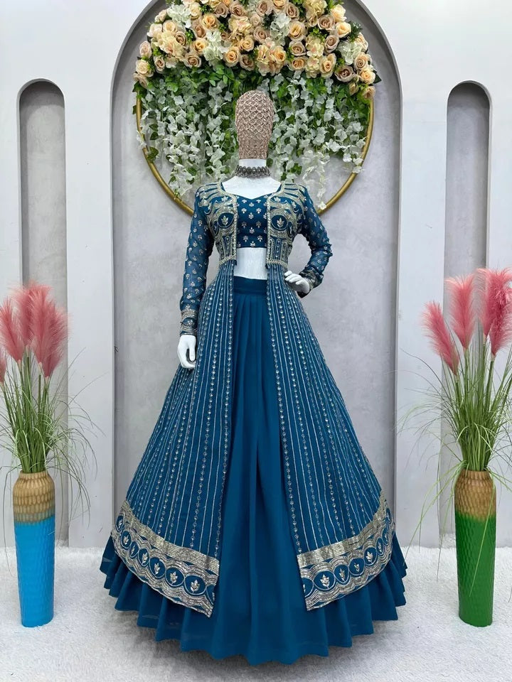 Traditional Faux Georgette Lehenga Choli