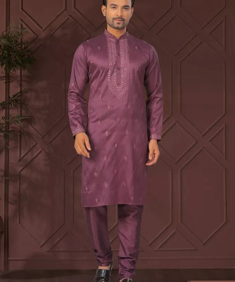 Heavy Super Silk Traditional Classic Kurta Pajama For Men's