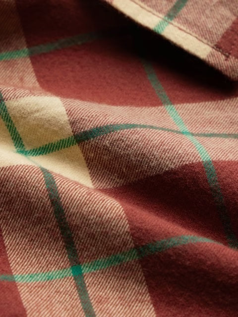 Checks Almond Cream Men Utility Shirts