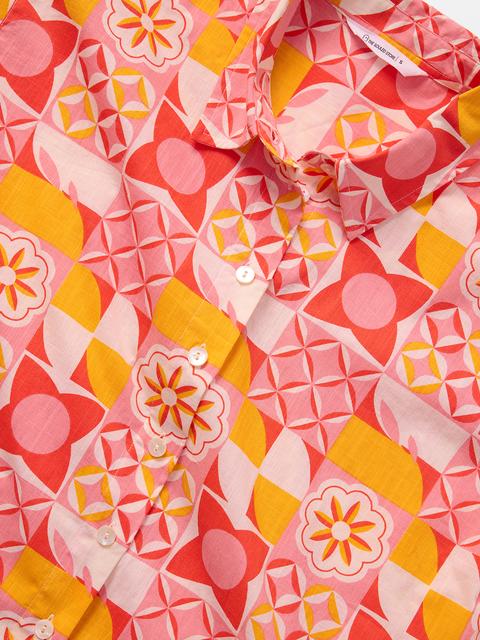 Abstract Petals Women Boyfriend Shirts