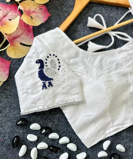 Lemon Silk Saree Blouse