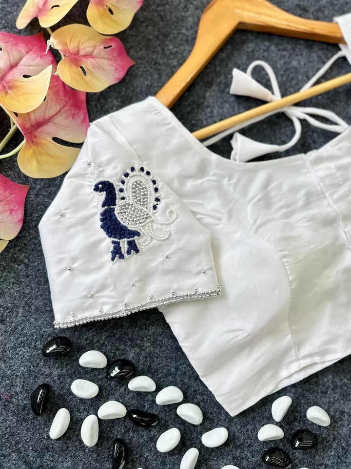 Lemon Silk Saree Blouse