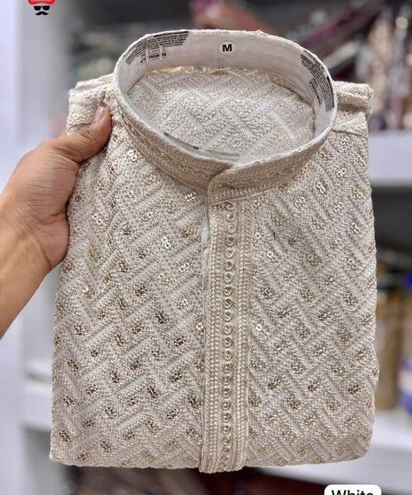 Men's FullStitched Premium Rayon Wedding Special Kurta Pajama Set