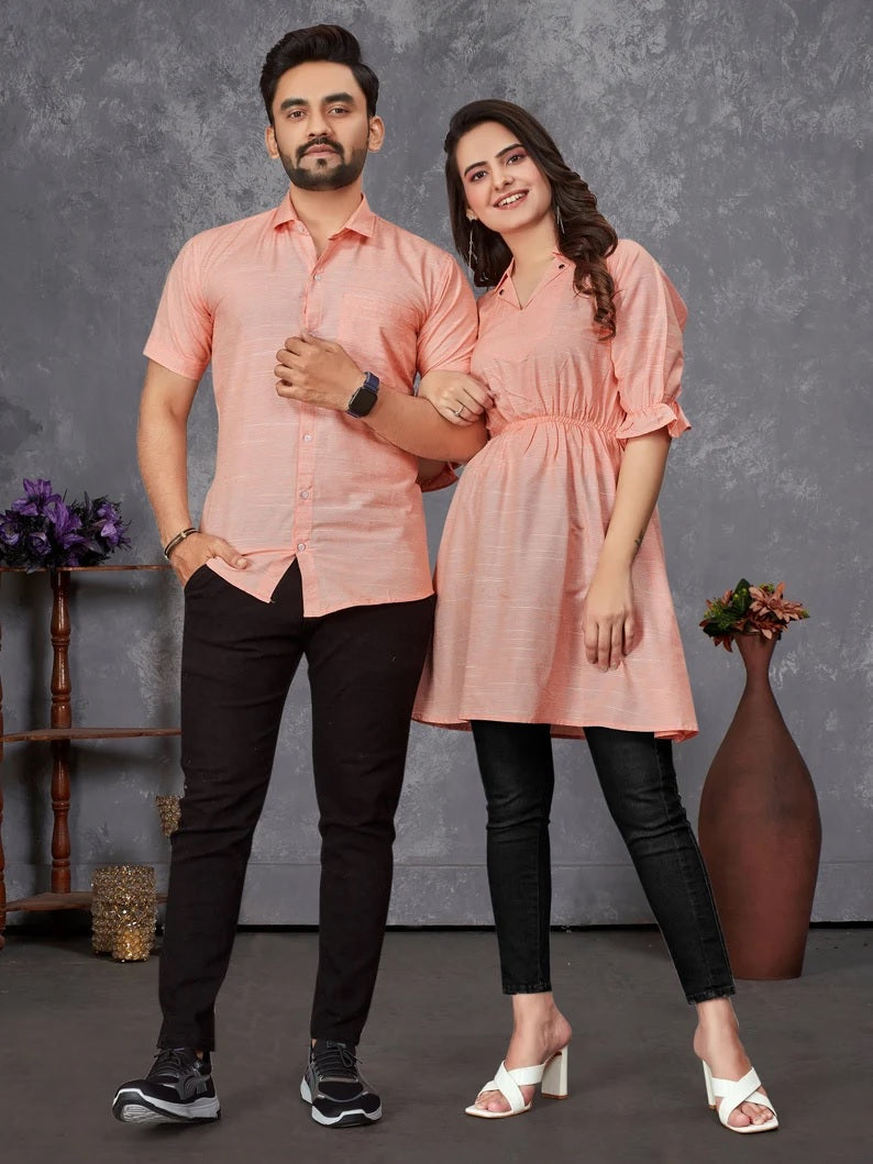 Premium Slub Cotton Couple Combo Set