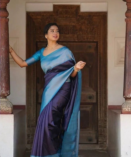 Wedding Soft Lichi Silk Sare With Blouse,Party Function Sari