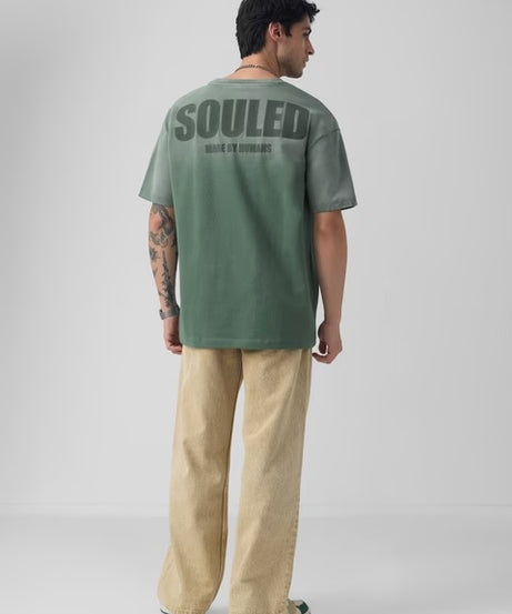 Green Wash Oversized T-Shirts