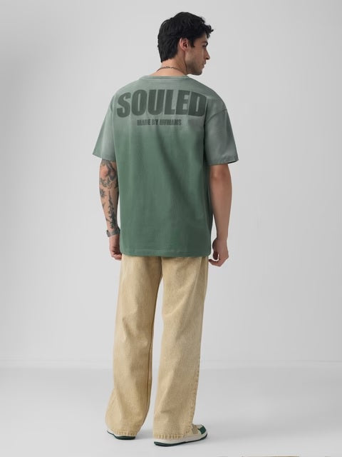 Green Wash Oversized T-Shirts