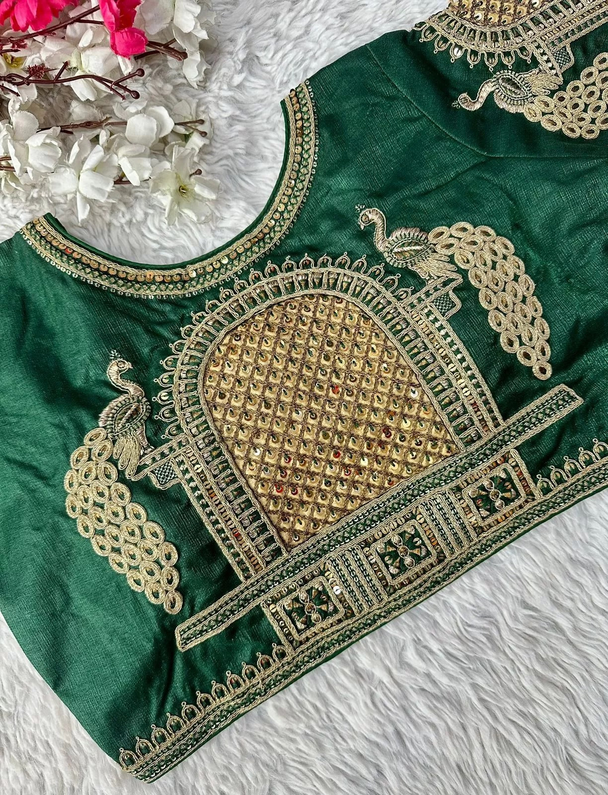 Full Stitched Watermelon Silk Function New Wedding Blouse & Choli