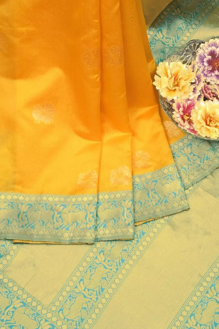 Soft Lichi Silk &  Jacquard Work Saree With Blouse