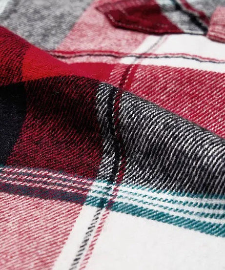 Patriotic Plaid Men's Flannel Shirt