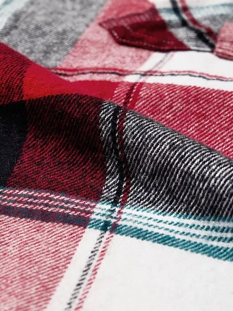 Patriotic Plaid Men's Flannel Shirt