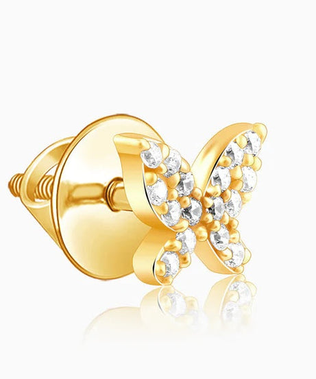 Golden Butterfly Tiny Studded Affair Earrings