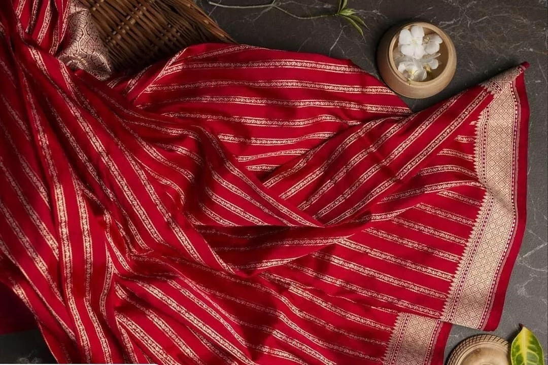 Soft Lichi Silk Party Wear Sari With Blouse