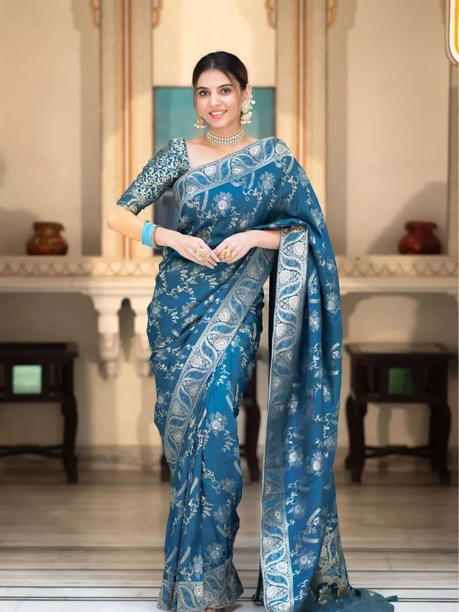 Banarasi Soft Silk Wedding Function Saree & Blouse