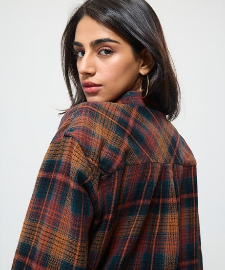Plaid Shacket: Prismark Women Shackets
