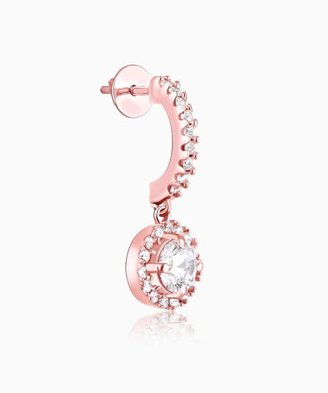 Rose Gold Zircon Drizzle Drop Earrings