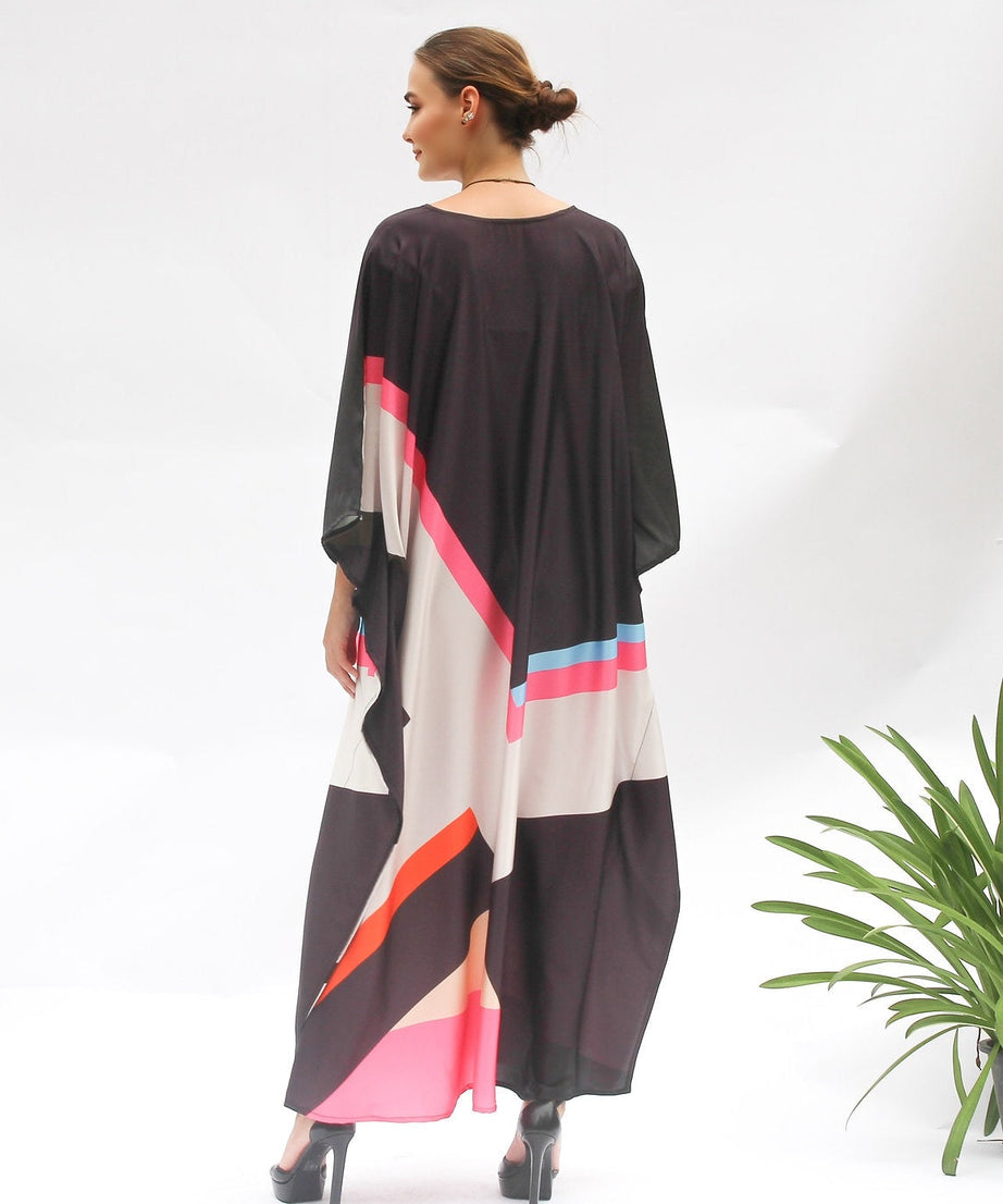 Luxury Soft Satin Slik Kaftan, Casual Wear Caftan For Women's