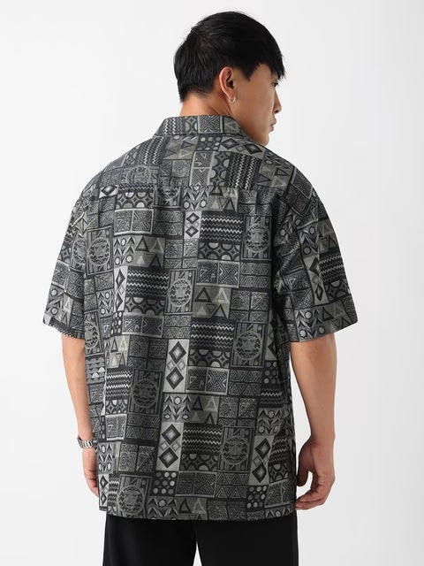 Jacquard Tribal Tales Oversized Shirts