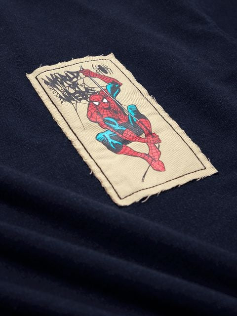 Spray Effect Spider-Man World Of Webs Oversized T-Shirts