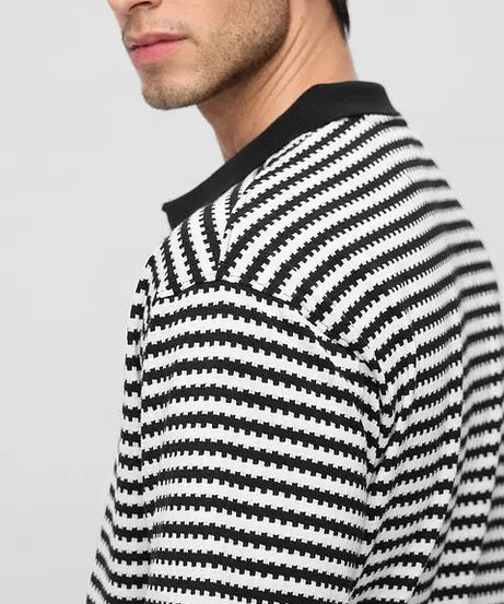 Jacquard Polo Monochrome Oversized Polos tshirt