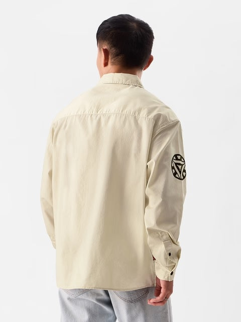 Iron Man Logo Men Utility Shirts
