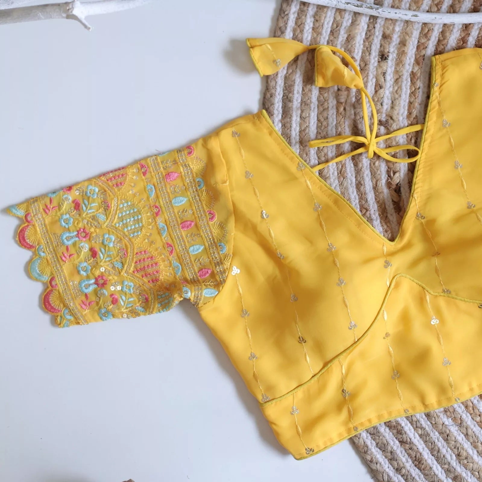 Party Wear Ethnic Full Stitched Strawberry Silk Blouse & Choli