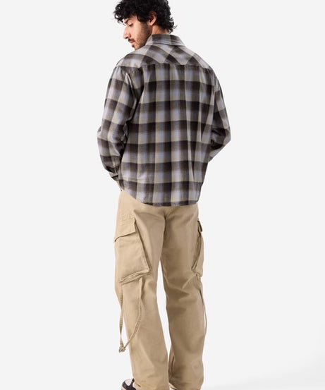 Checks Brown & Beige Men Utility Shirts