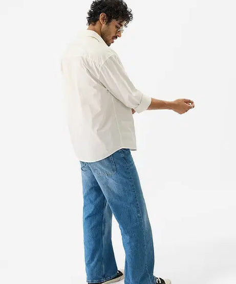 Solids Off White Men Utility Shirts